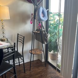 Hat And Bag Hanger With Shelves 