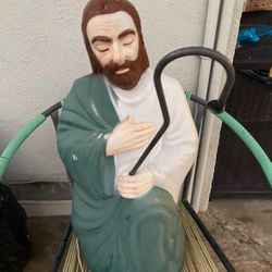 Vintage Christmas Shepherd Blow Mold