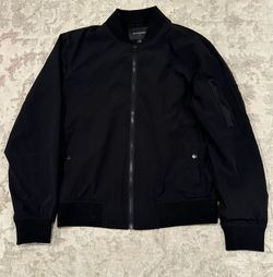 Banana Republic Mens Black Zip Up Bomber  Jacket Size Small