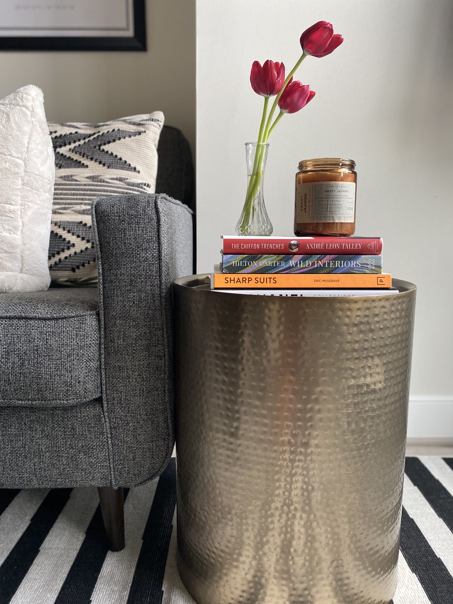 Side Table (gold drum)