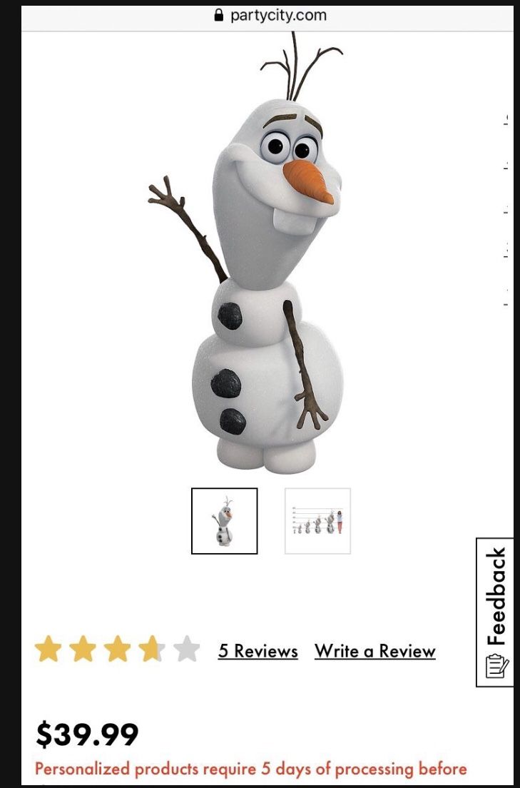 Frozen Olaf Decor