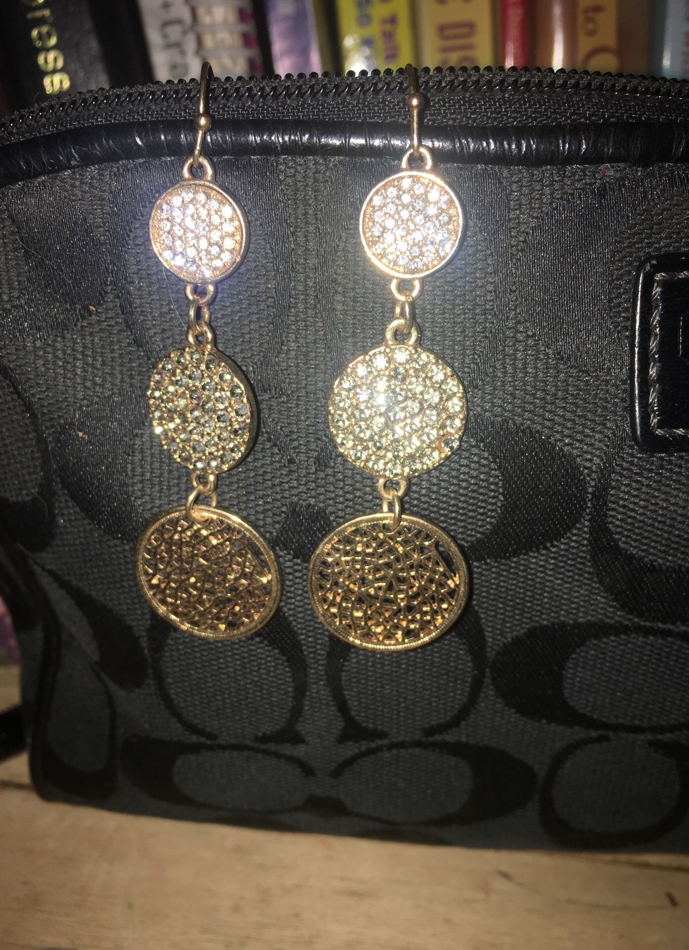 Faux gold earrings