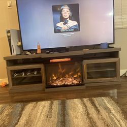 Practically New Tv Stand Fireplace With Heater