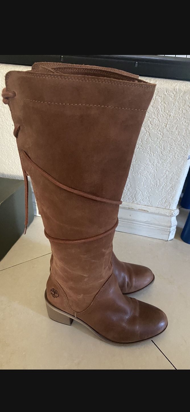 Timberland Leather Brown Women Boots