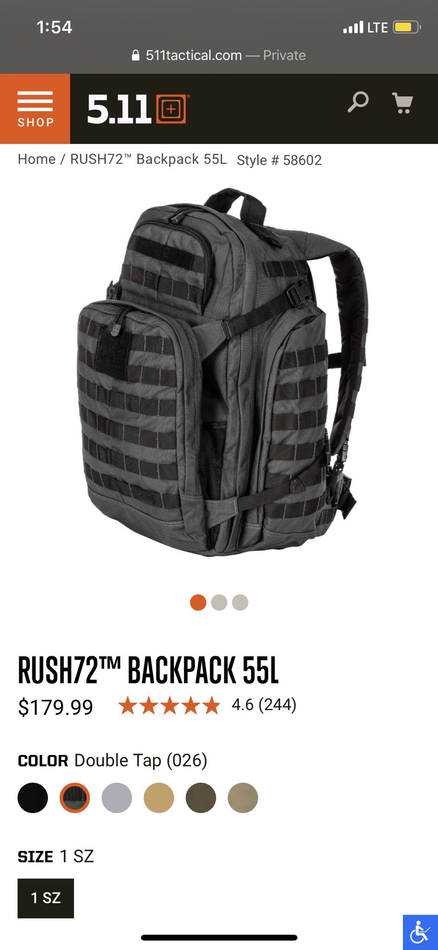 5.11 tactical rush 72 backpack