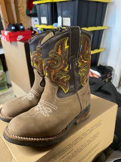 Kids Western Cowboy Boots with Embroidery