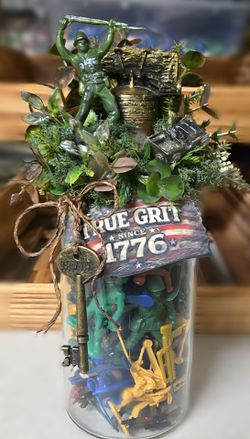 Rustic Vintage Military/Patriotic Hostess Gift Keepsake