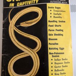 How To Keep Snakes In Captivity By Ross Allen In 1971, PB, 50 Pages W/B&W Pictures. First Edition. These Books Used To Be The Go To Books
