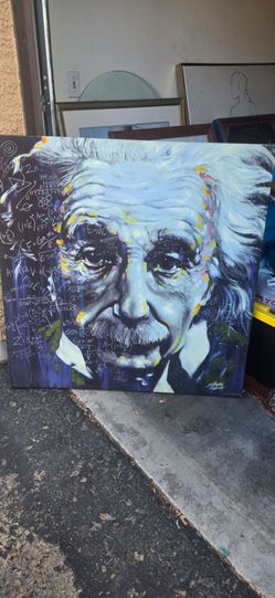 Albert Einstein Portrait Canvas Painting