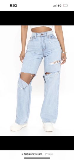 Fashion Nova Jeans, Medium Blue Wash, Size 0