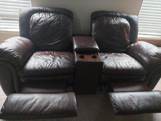 Leather Recliner Couch