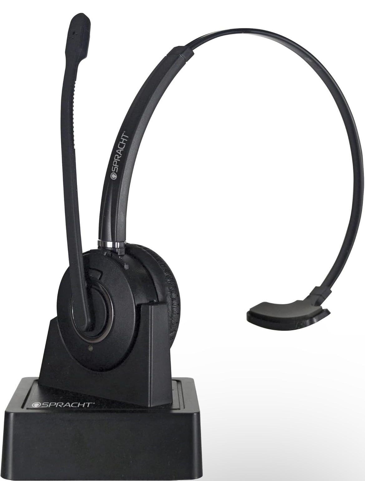 Single Ear Wireless Bluetooth Headset with Base Station | Noise Cancelling Headphone. $15