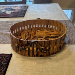 Vintage bamboo basket
