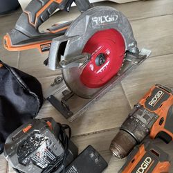 Circular Saw, Impact And Hammer Drill And One Battery Included