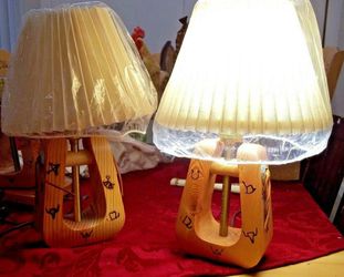 Set of stirrup lamps brand new NO SHADES