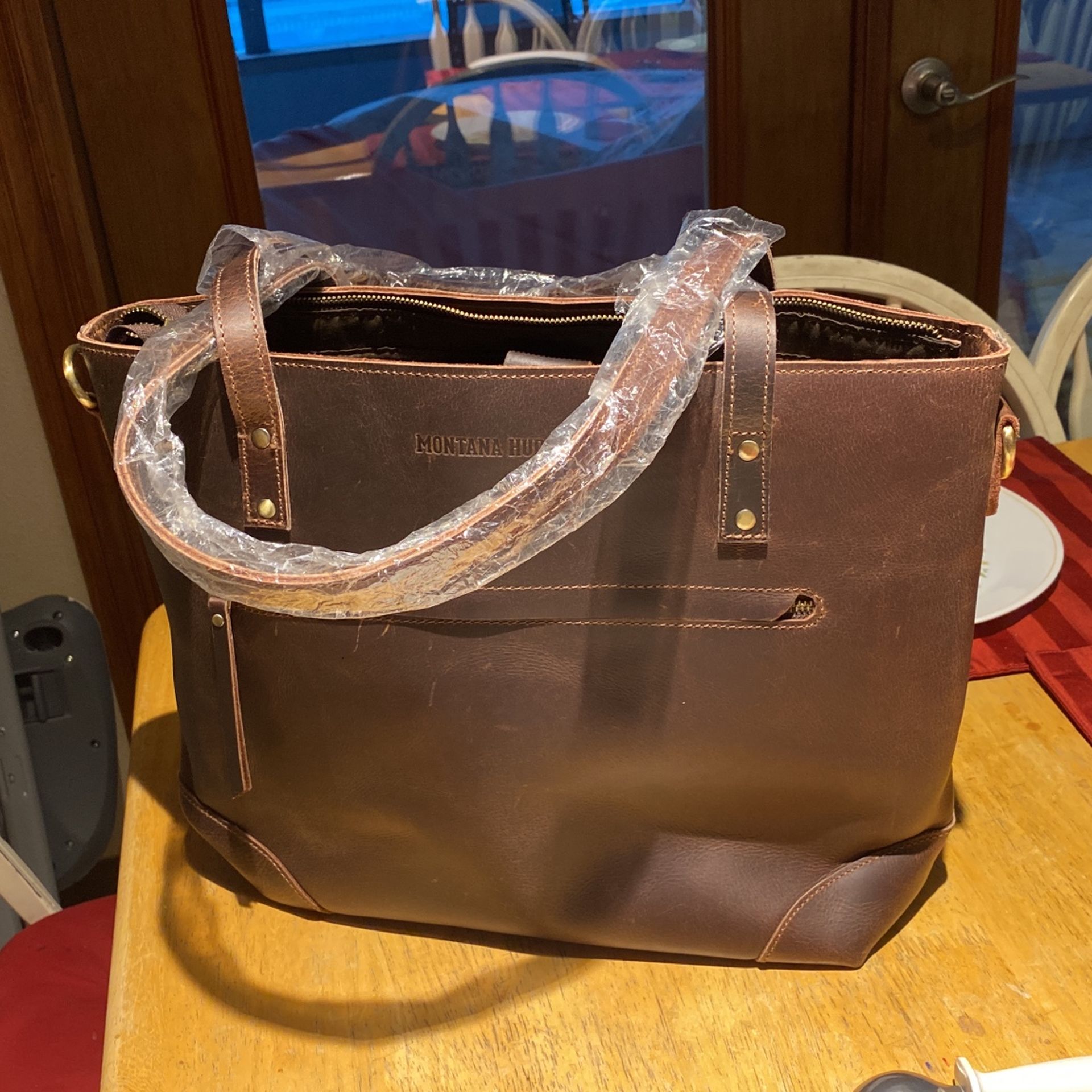 Montana Hudson Leather Computer Tote