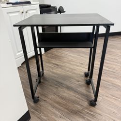 Black foldable Table On Wheels