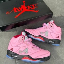Air Jordan 5 Awake NY Arctic Pink Size 9.5M