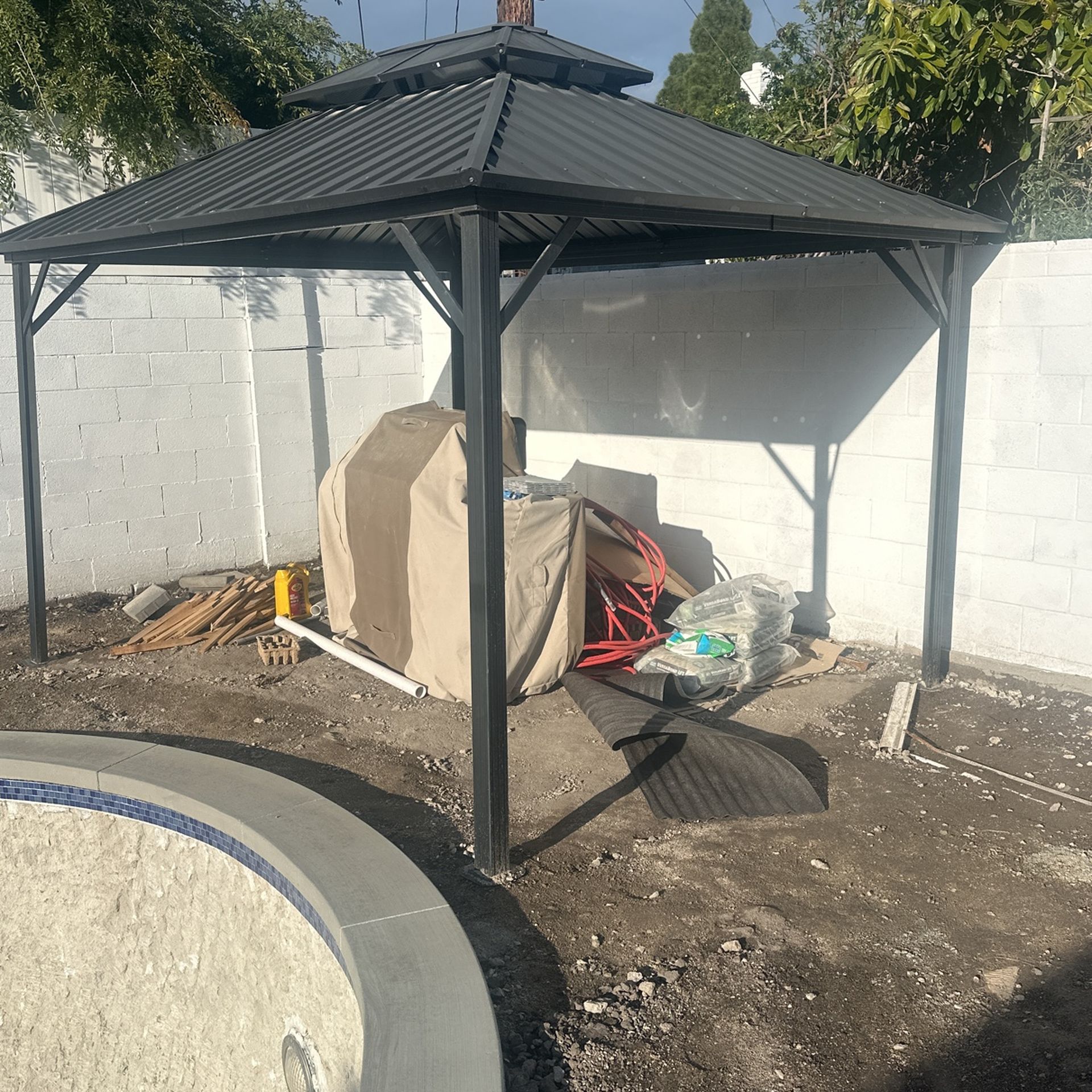 Black Aluminum 10x10 Pergola