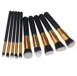 10 pieces set HD makeup brushes set for flawless application
