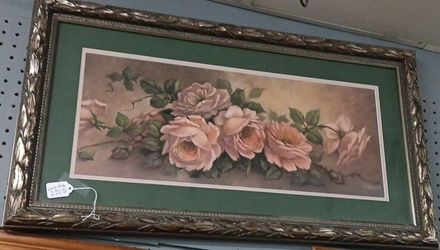 Flowers, floral painting, great frame