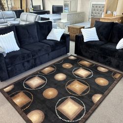 NEW BLACK SOFA & LOVESEAT / NUEVOS SILLONES NEGROS 