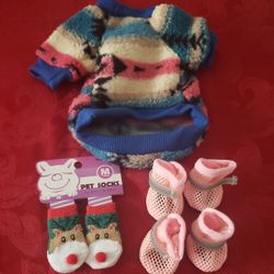 Dog Sweater, Shoes and Socks