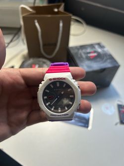 Casio G-Shock Watch White Pink Purple