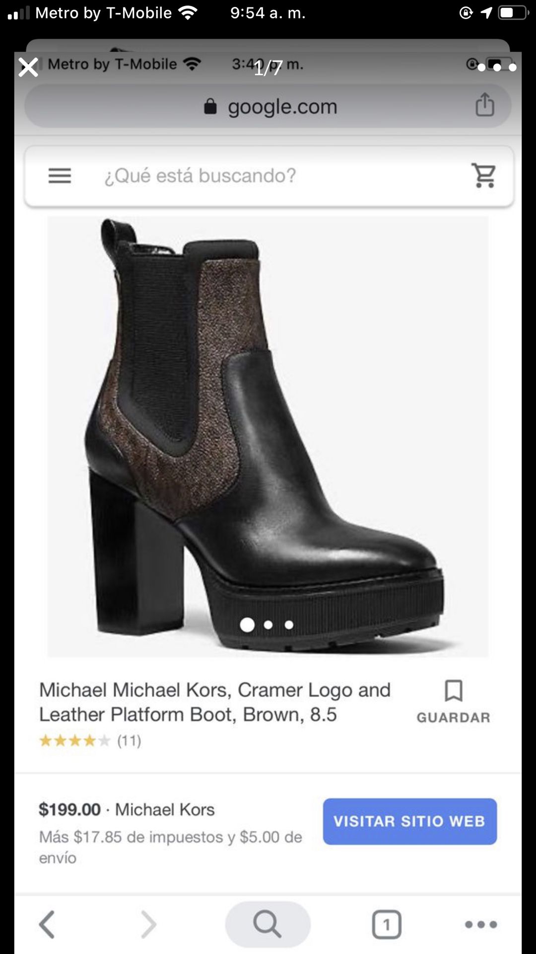Women Michael Kors leather boots Size 7 womens