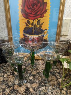 Vintage Cactus Margarita Cups