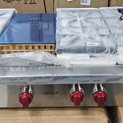 Wolf SRT486GLP 48 Inch Pro-Style Gas Rangetop , Liquid Propane