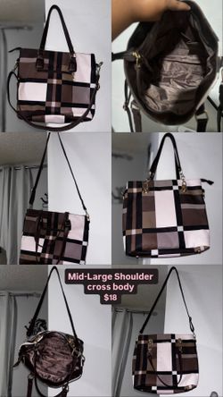 Brown and Black shoulder/cross body, Mid-Large,
