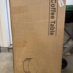 Round coffee table with storage (brand new in box)