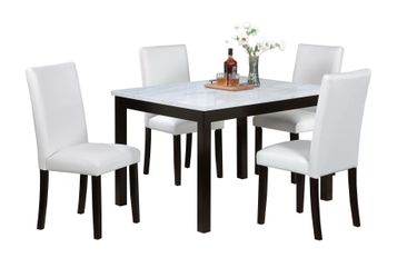 Brand new faux white table top and 4 chairs