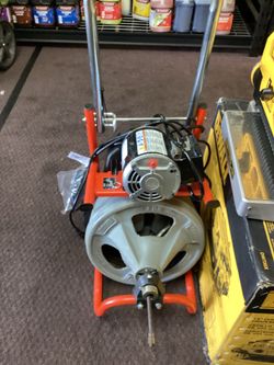 RIDGID K-400 Drain Cleaning Snake Auger 120-Volt Drum Machine with C-32IW 3/8 in. x 75 ft. Cable $490