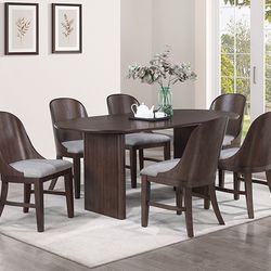 7PC Oval Dining Table Set