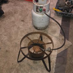 Fish Cooker And Tank Full Of Propane