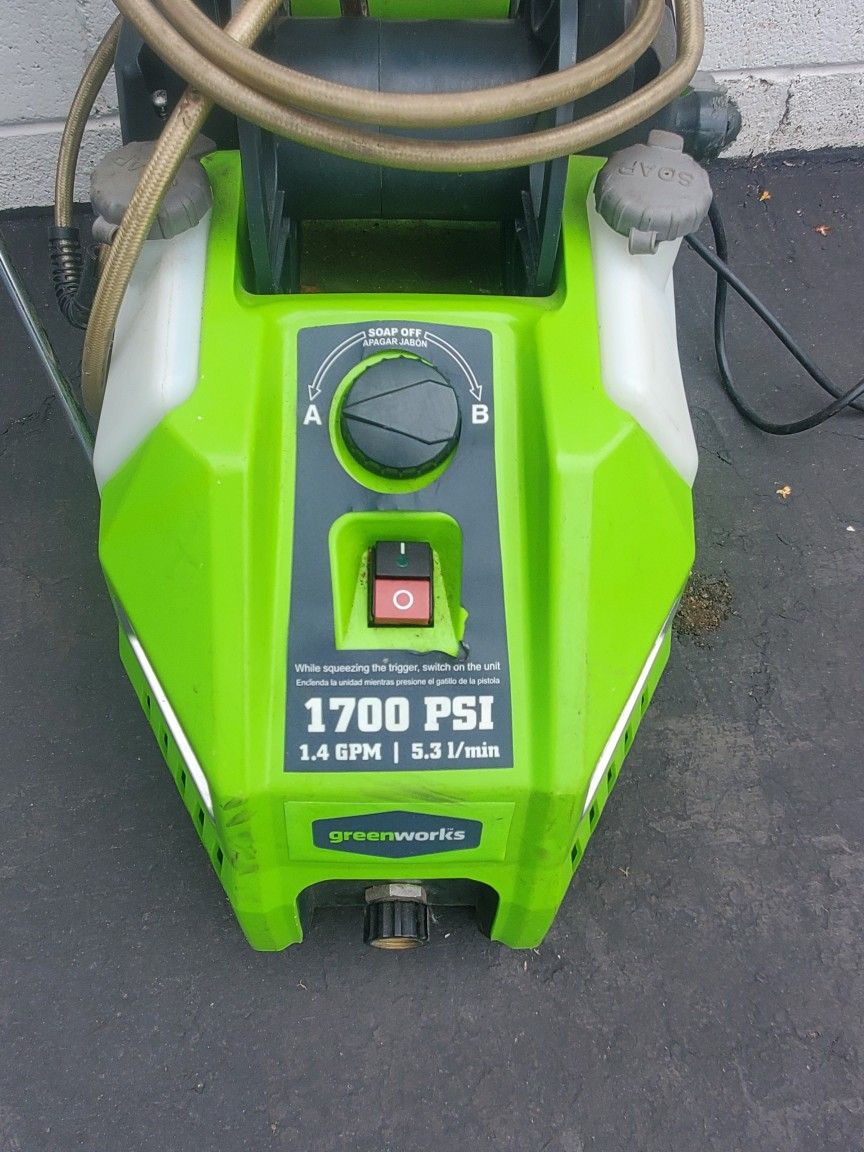 GreenWorks 1700 Psi 1.4 GPM Electric Pressure Washer for Sale in