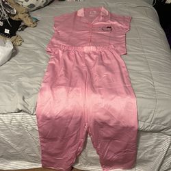hello kitty pajama set PINK Silky Smooth! Embroidered Hello Kitty Patch! SMALL/MEDIUM AVAILABLE 