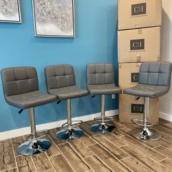 Brand New! $60 EACH Gray Bar Stools Chairs