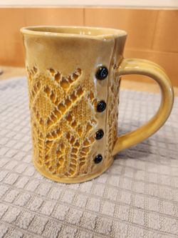 Lovely "Lace Knitted" Mug