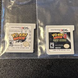 Yo-Kai Watch and Yo-Kai Watch 2 Bony Spirits for Nintendo 3DS  The games are tested and working.   I am also selling other Nintendo games and merchand