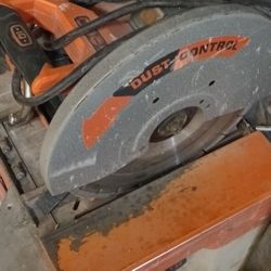 Chop Saw Dust Control with diamond wheel