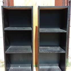 Black Wood Bookcase (X2)