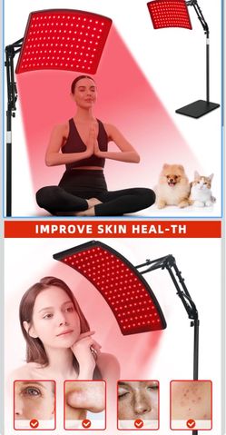 new Red Light Therapy for Face and Body, Red Infrared Light Therapy Lamp with Stand Led 660nm & 850nm Infrared Light Device for Body