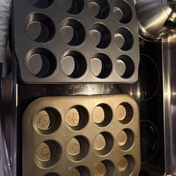2 Cupcake pans (1 newer, 1 older)
