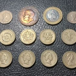 16-Coin "British Treasure" Lot - Lions, Dragons, & Engravings