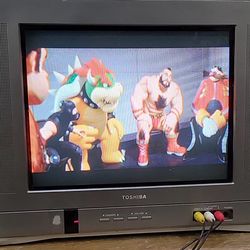 14" CRT Flat Color Retro Gaming Television model 2004