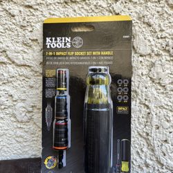 Klein Tools 7 in 1 Impact Flip Socket Set With Handle