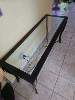 Glass and Iron Table